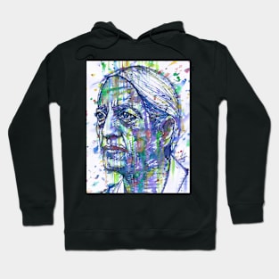 JIDDU KRISHNAMURTI watercolor and ink portrait Hoodie